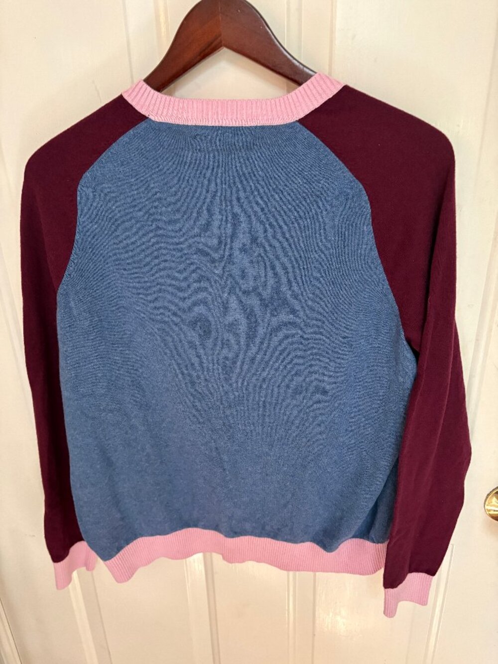 NWT Boden Meg Raglan Sleeve Colorblock Cardigan - Size M - Picture 2 of 4